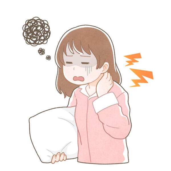 寝違え　女の人