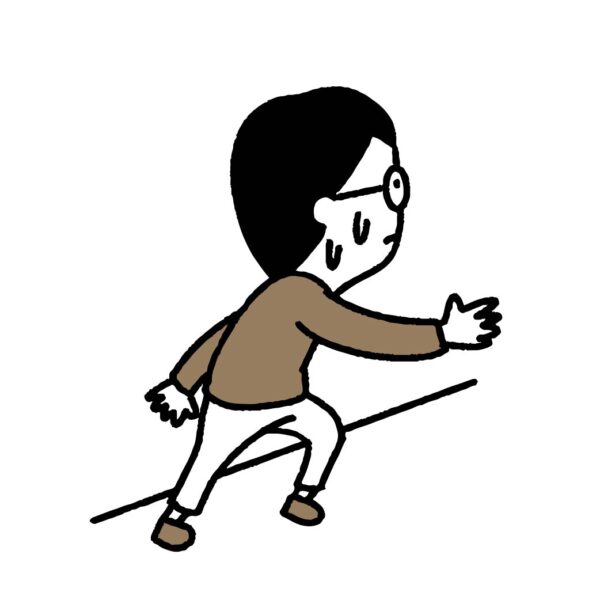 上り坂　男性